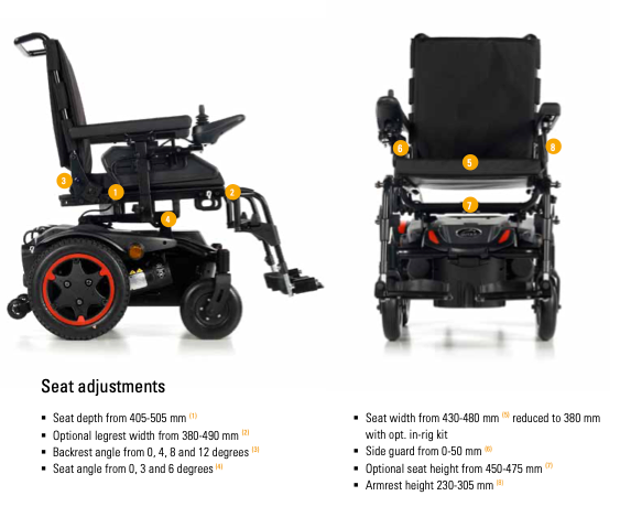 QUICKIE Q100 R Rear Wheel Drive Electric Wheelchair