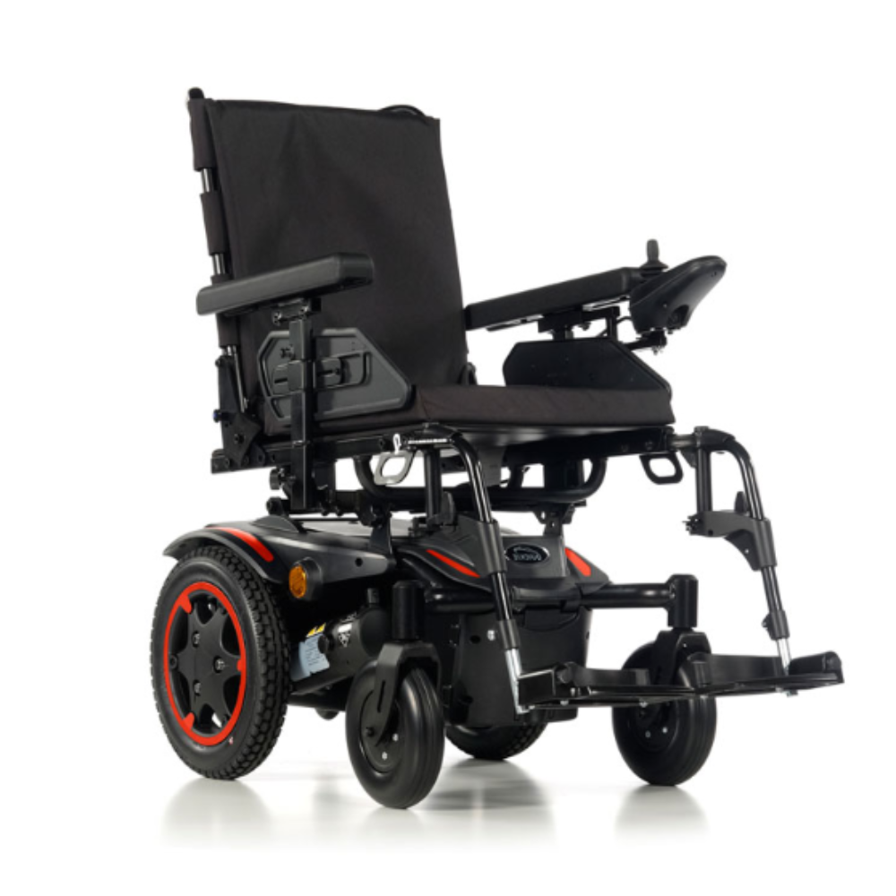 Motus - Quickie Q100R Electric Wheelchair in Red