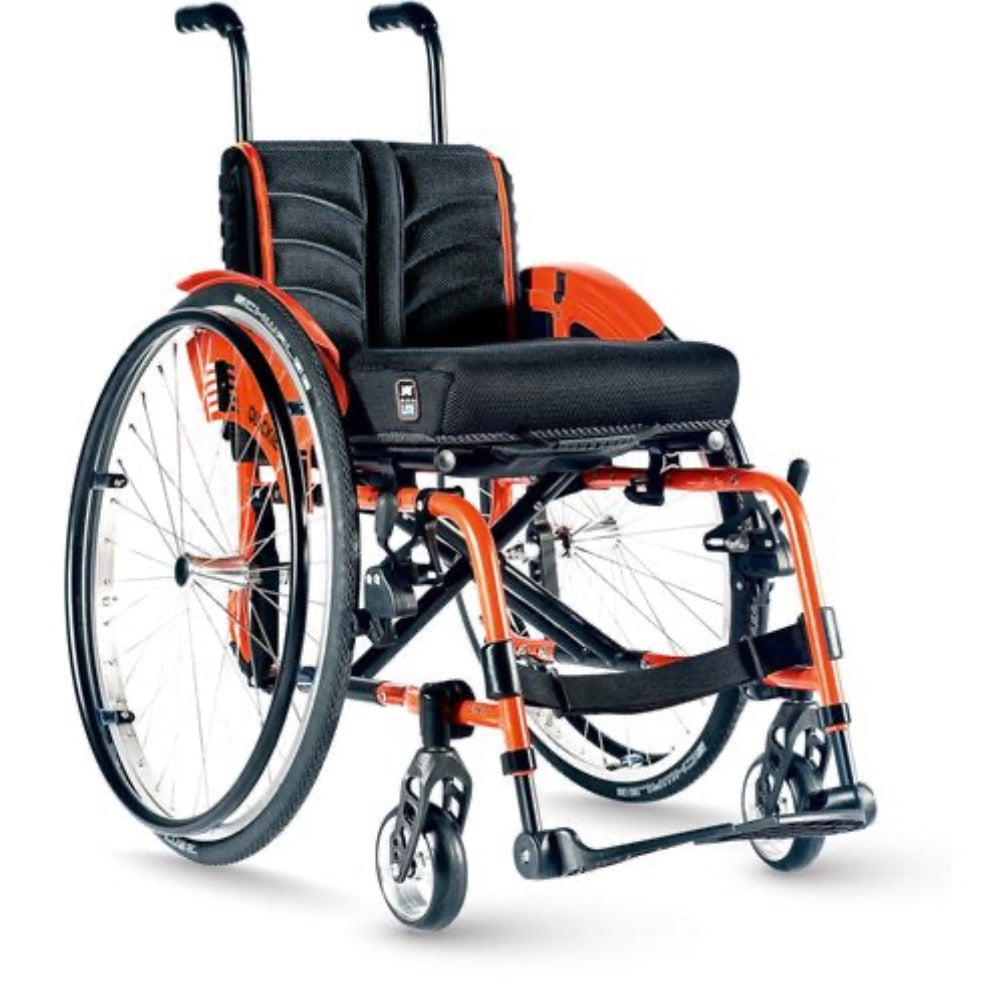 Quickie Life Teens wheelchair in Orange